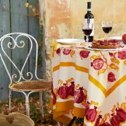 Couleur Nature Place Settings & Linens|French Tablecloth Pomegranate