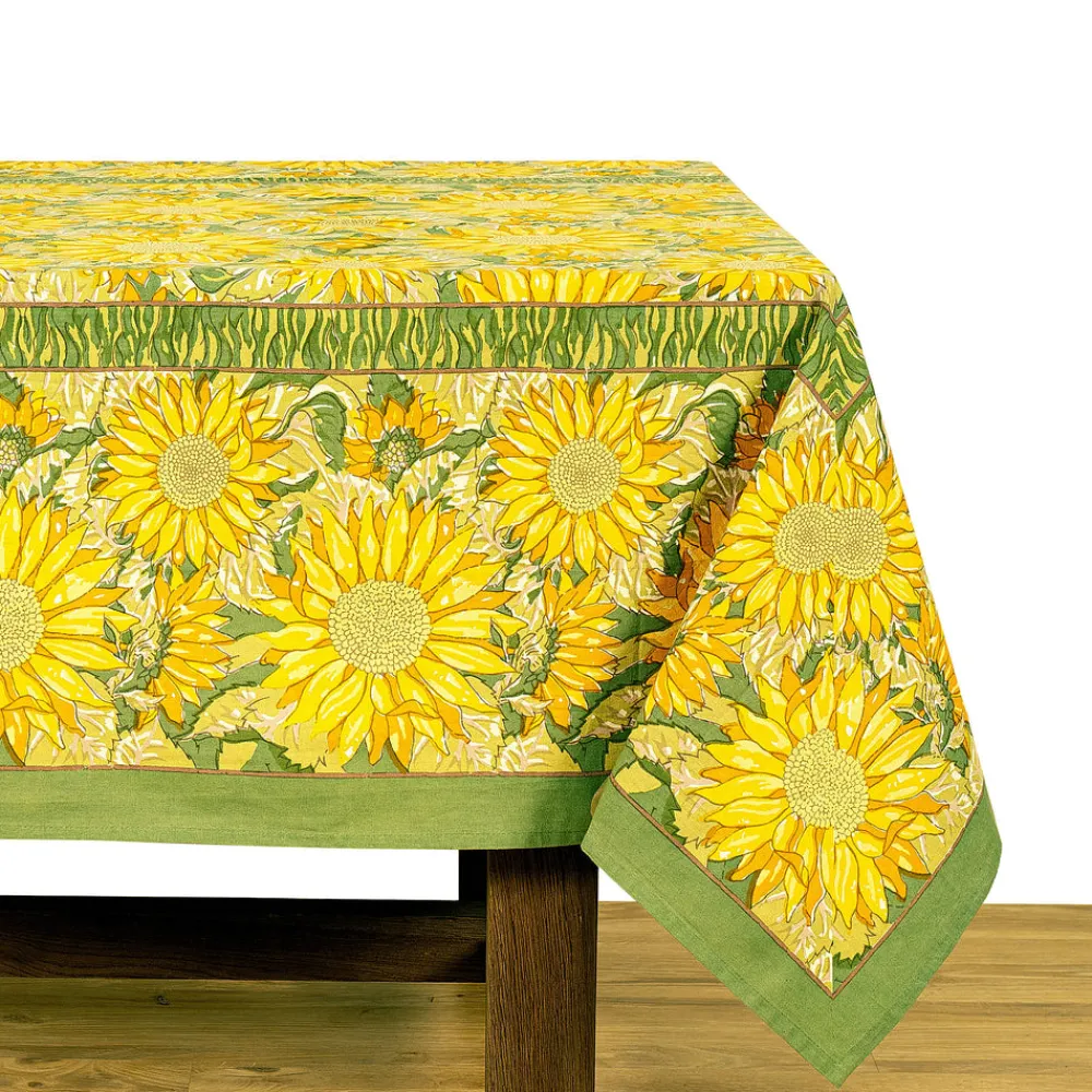 Couleur Nature Place Settings & Linens|French Tablecloth Sunflower Yellow & Green