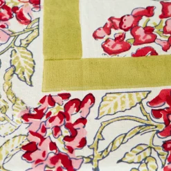 Couleur Nature Place Settings & Linens|French Tablecloth Wisteria Green & Pink