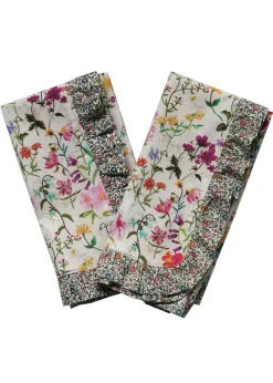 Coco & Wolf Place Settings & Linens|Frill Napkin Set Made With Liberty Fabric in in Linen Garden