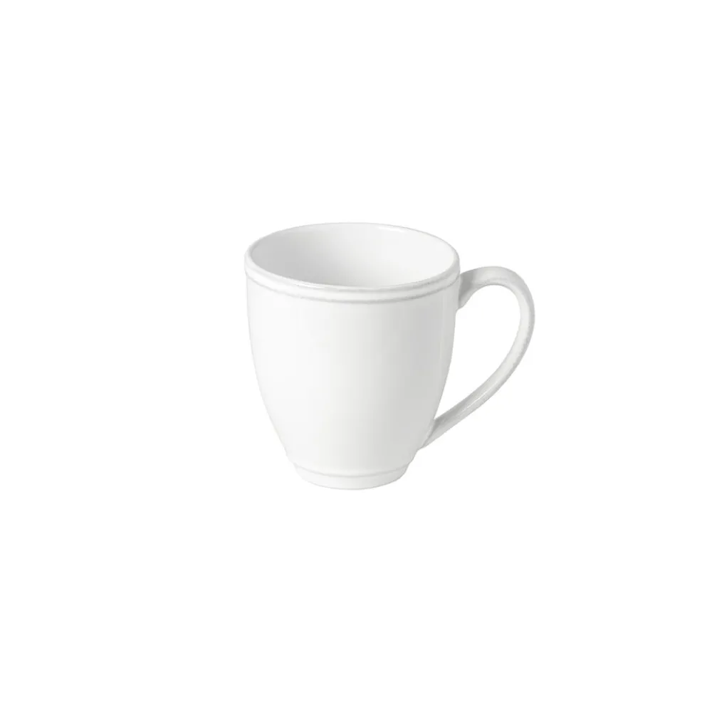 Costa Nova Dinnerware|Friso Collection Mugs in White, Set of 6