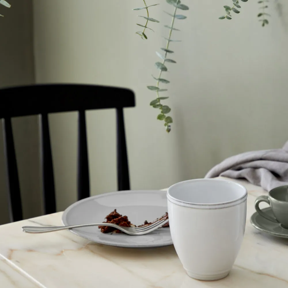 Costa Nova Dinnerware|Friso Collection Mugs in White, Set of 6