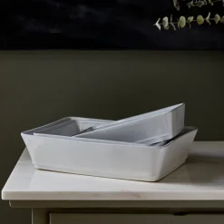 Costa Nova Dinnerware|Friso Collection Rectangle Baker 14" in White
