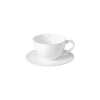 Costa Nova Dinnerware|Friso Collection Teacups & Saucers in White, Set of 6
