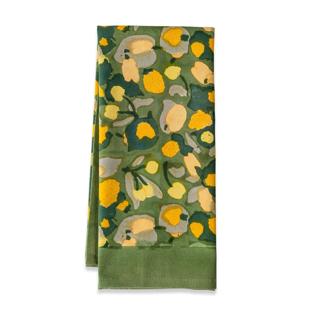 Couleur Nature Place Settings & Linens|Fruit Tea Towels Yellow & Green, Set of 3