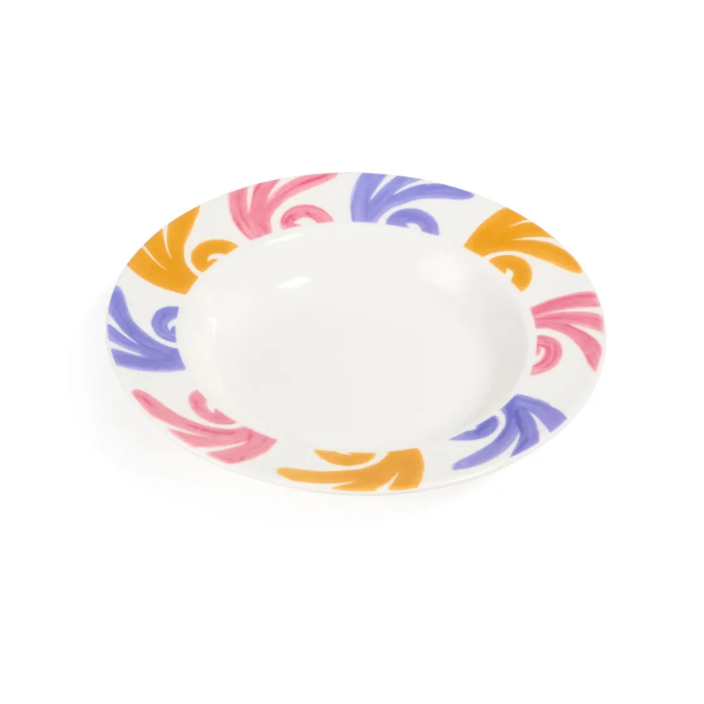 Themis Z Dinnerware|Gaia Purple & Pink Soup Plate