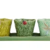 Bordallo Pinheiro Décor|Dinnerware|Garden of Flying Insects Vases, Set of 3