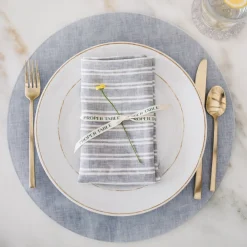 Proper Table Co. Place Settings & Linens|George Gray Stripe Napkin Set