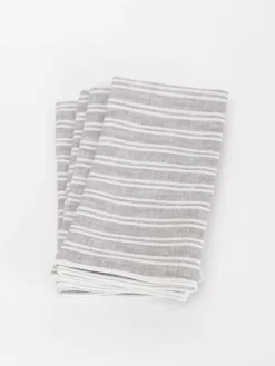 Proper Table Co. Place Settings & Linens|George Gray Stripe Napkin Set