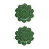 Bordallo Pinheiro Dinnerware|Geranium Charger Plate Green, Set of 2