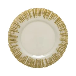 Costa Nova Dinnerware|Gianna Collection Charger Plates in Gold, Set of 6