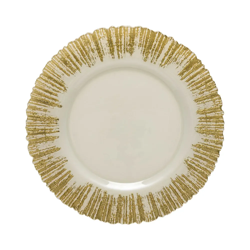 Costa Nova Dinnerware|Gianna Collection Charger Plates in Gold, Set of 6