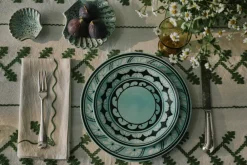 Carolina Irving and Daughters Dinnerware|Gigi Aqua Dessert Plate