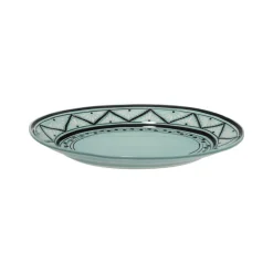Carolina Irving and Daughters Dinnerware|Gigi Aqua Oval Platter