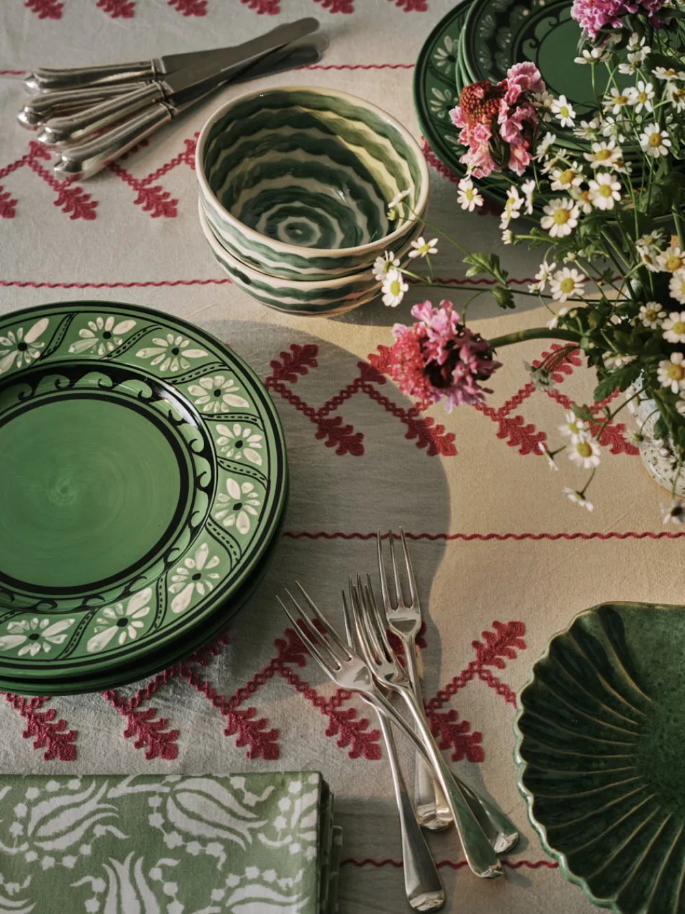 Carolina Irving and Daughters Dinnerware|Gigi Green Dessert Plate