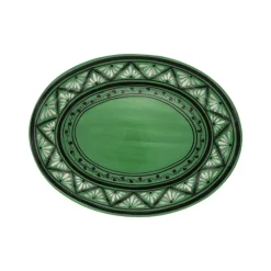 Carolina Irving and Daughters Dinnerware|Gigi Green Oval Platter