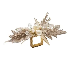 Kim Seybert Place Settings & Linens|Gilded Spray Napkin Ring in Gold & Silver, Set of 4