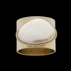 Joanna Buchanan Place Settings & Linens|Gilt Edge Shell Napkin Rings, Mother of Pearl, Set of Two