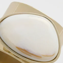 Joanna Buchanan Place Settings & Linens|Gilt Edge Shell Napkin Rings, Mother of Pearl, Set of Two