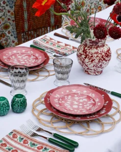 Cabana Dinnerware|Ginori x Floral Dessert Plate in Pink