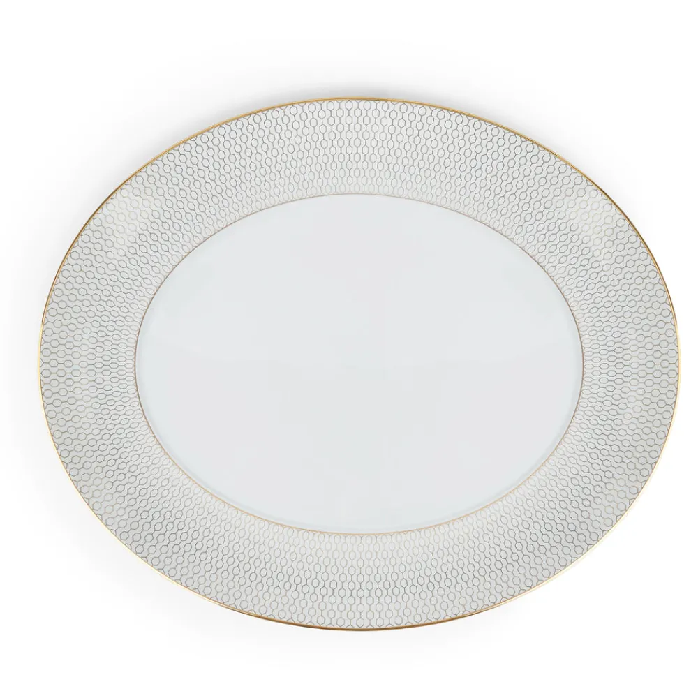Wedgwood Dinnerware|Gio Gold Oval Serving Platter 13"