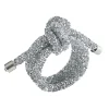Kim Seybert Place Settings & Linens|Glam Knot Napkin Ring in Silver, Set of 4