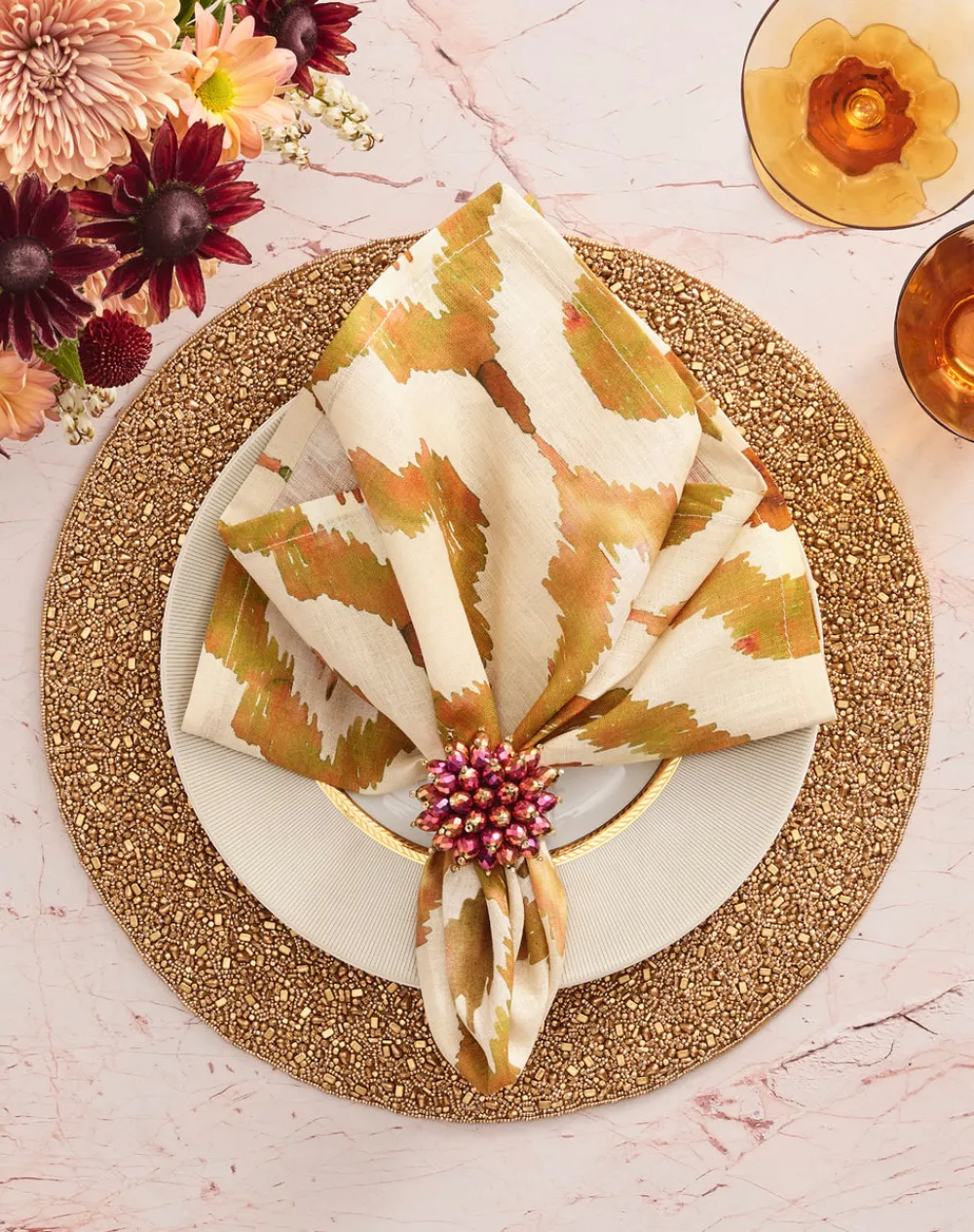Kim Seybert Place Settings & Linens|Gold Rush Placemat in Gold, Set of 4