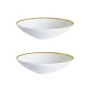Twig NY Dinnerware|Golden Edge Set of 2, 8" Soup/ Pasta Bowl