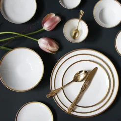 Twig NY Dinnerware|Golden Edge Set of 2, 8" Soup/ Pasta Bowl