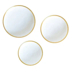 Twig NY Dinnerware|Golden Edge Set of 3, Canapé Dishes