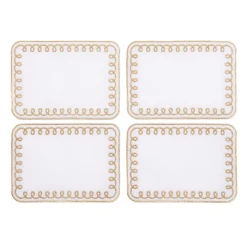 Dear Annabelle Place Settings & Linens|Golden Loopy Cocktail Napkins