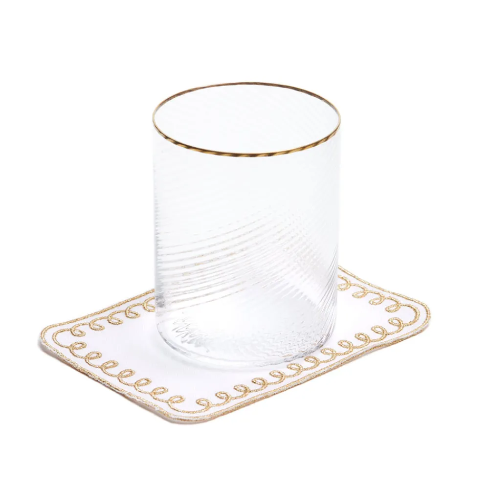 Dear Annabelle Place Settings & Linens|Golden Loopy Cocktail Napkins