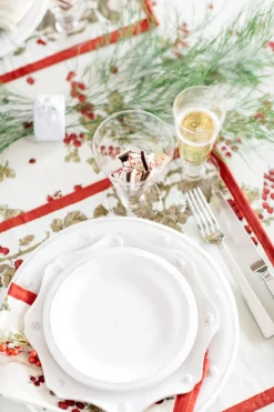 Couleur Nature Place Settings & Linens|Gooseberry Mats in Red & Green, Set of 6