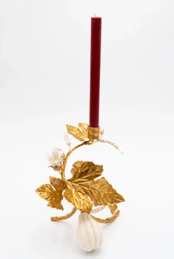 Inner Child Candles|Gourd Gold Leaf Candleholder