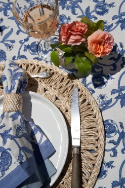 Couleur Nature Place Settings & Linens|Granada Cornflower Napkins in Blue, Set of 6