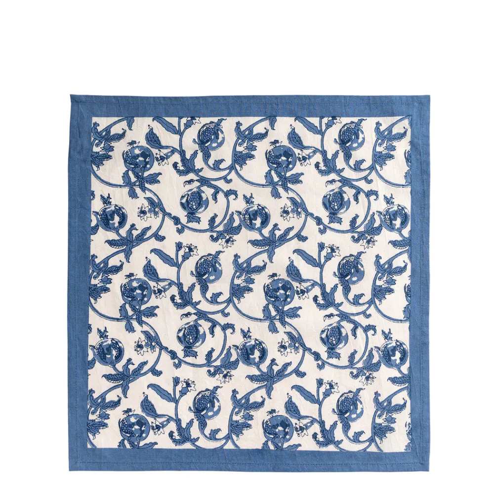 Couleur Nature Place Settings & Linens|Granada Cornflower Napkins in Blue, Set of 6