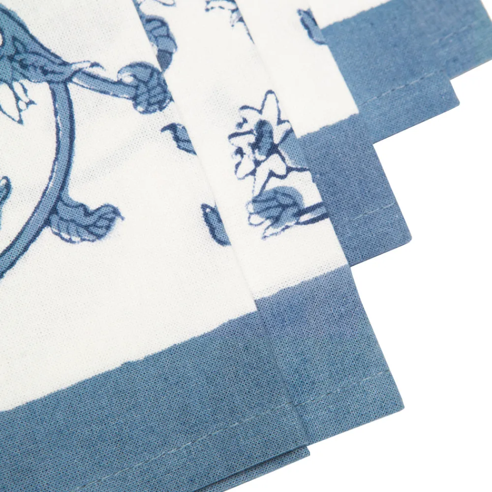 Couleur Nature Place Settings & Linens|Granada Cornflower Tea Towels in Blue, Set of 3