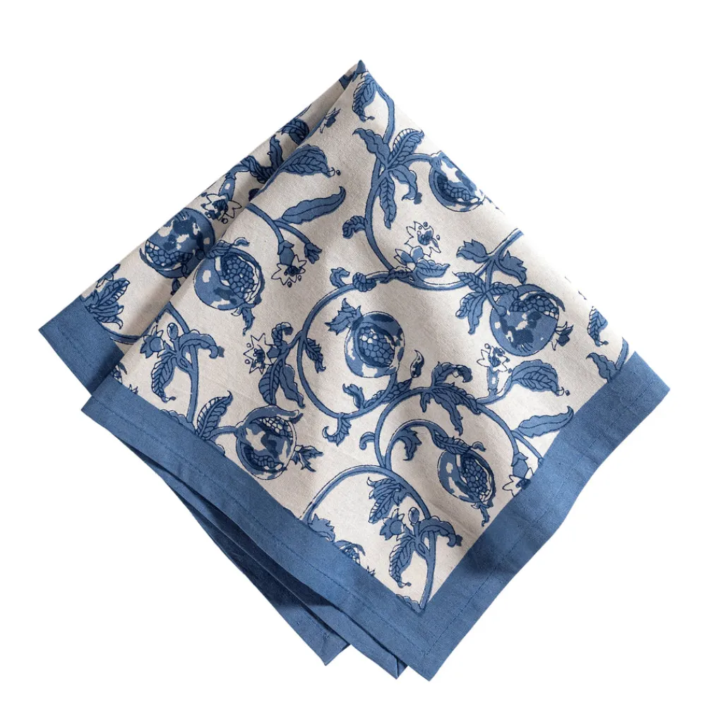 Couleur Nature Place Settings & Linens|Granada Napkins Cornflower Blue, Set of 6