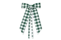 TriChi Design Place Settings & Linens|Green Gingham Bow, Set of 4