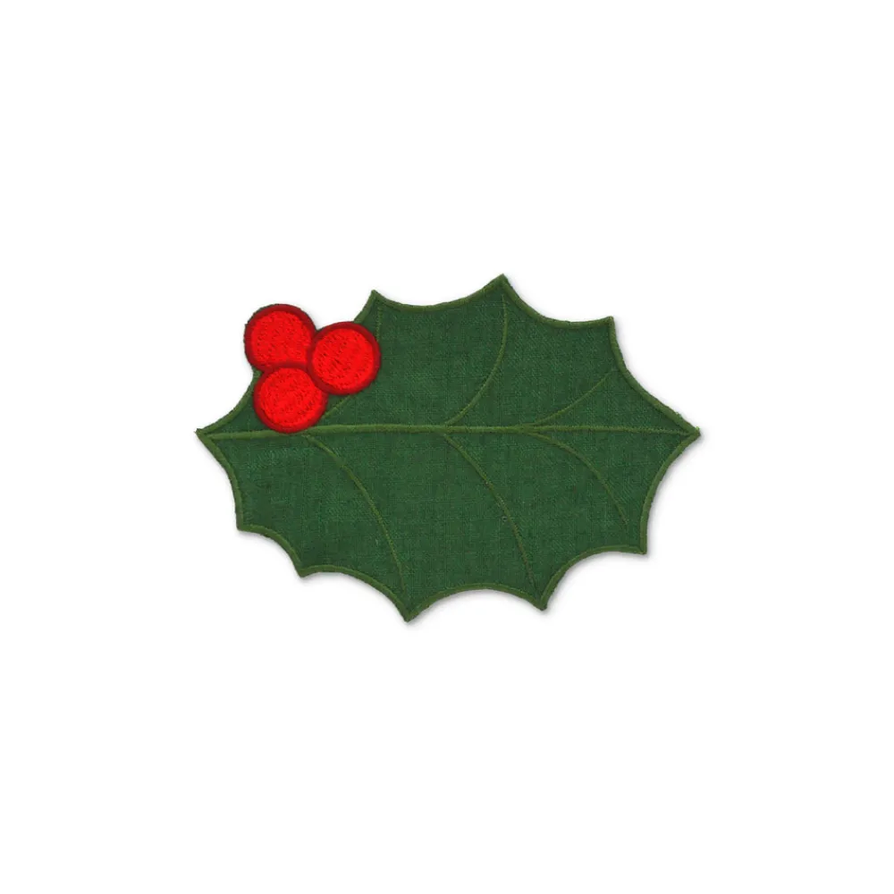 Chefanie Place Settings & Linens|Green Holly Leaf Cocktail Napkins, Set of 4