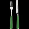 Late Afternoon Flatware|Green Knife and Fork Set