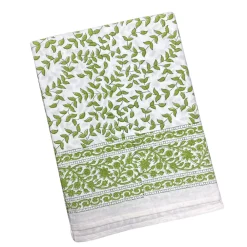 Flying Sheep Country Place Settings & Linens|Green Leaves Tablecloth