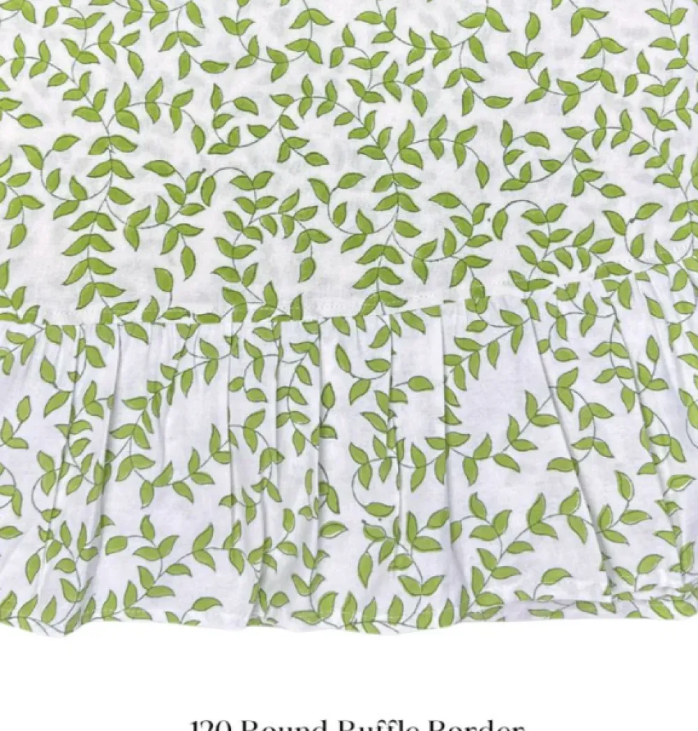 Flying Sheep Country Place Settings & Linens|Green Leaves Tablecloth