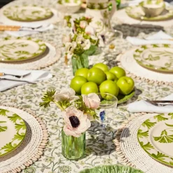 Maison Margaux Place Settings & Linens|Green Petals Tablecloth