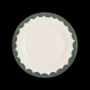 Late Afternoon Dinnerware|Green Scallop Side Plate