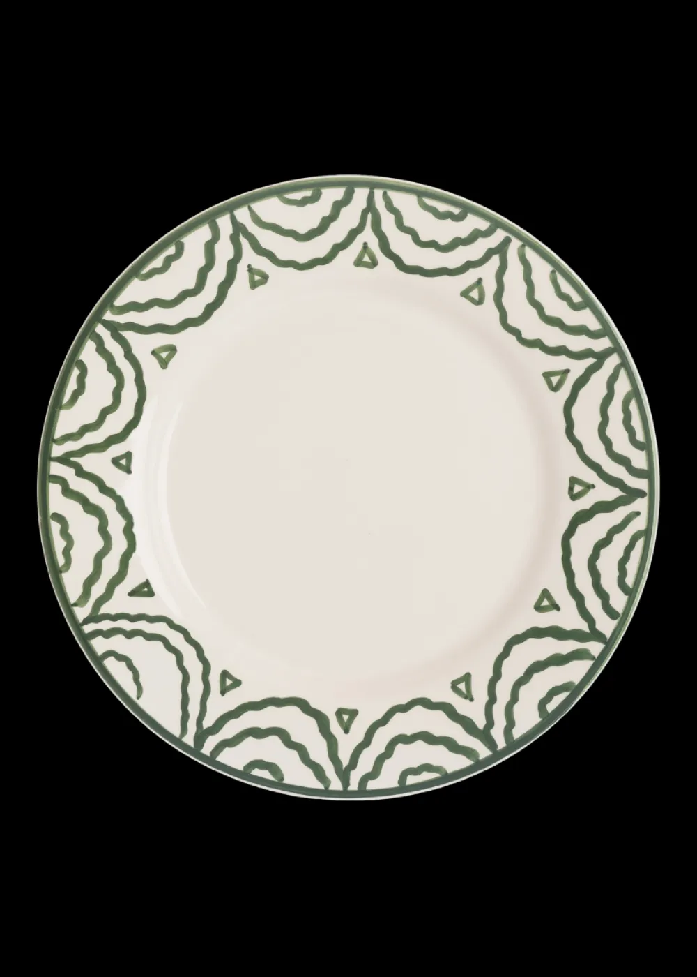 Late Afternoon Dinnerware|Green Tabla Dinner Plate