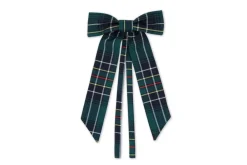 TriChi Design Place Settings & Linens|Green Tartan Bow, Set of 4