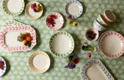 Carolina Irving and Daughters Place Settings & Linens|Green Tulip Tablecloth