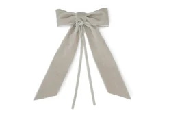 TriChi Design Place Settings & Linens|Grey Velvet Napkin Bows, Set of 4