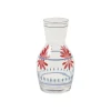 Cabana Glassware|Hand Painted Carafe, Blue and Red